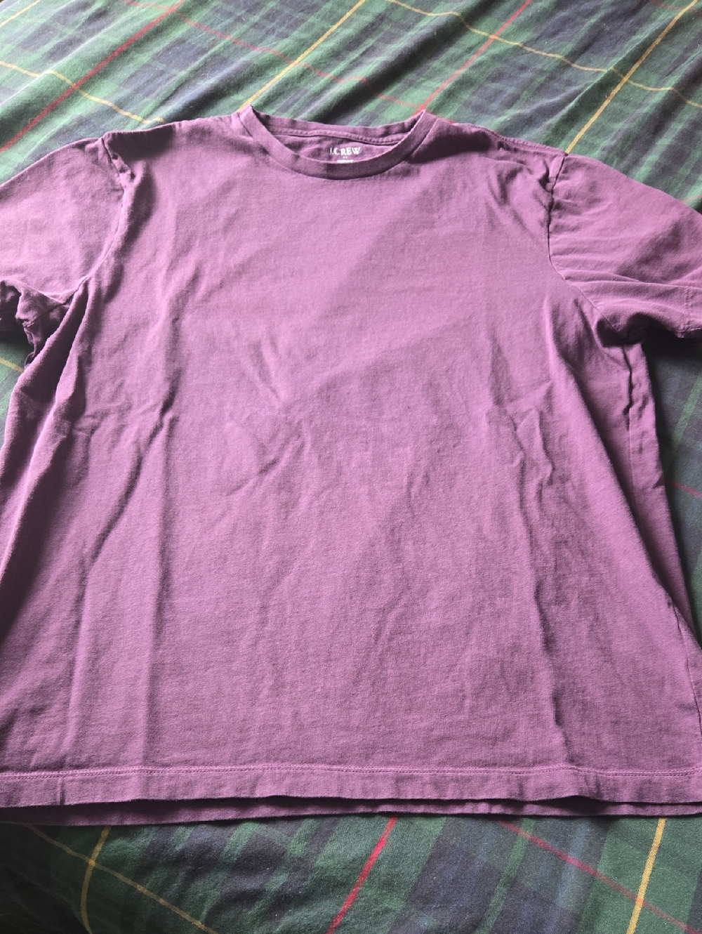J. Crew Factory Men's Crewneck Tee in Eggplant